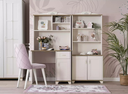 Computer desk Desk Children's Desk Wood Bookshelf White